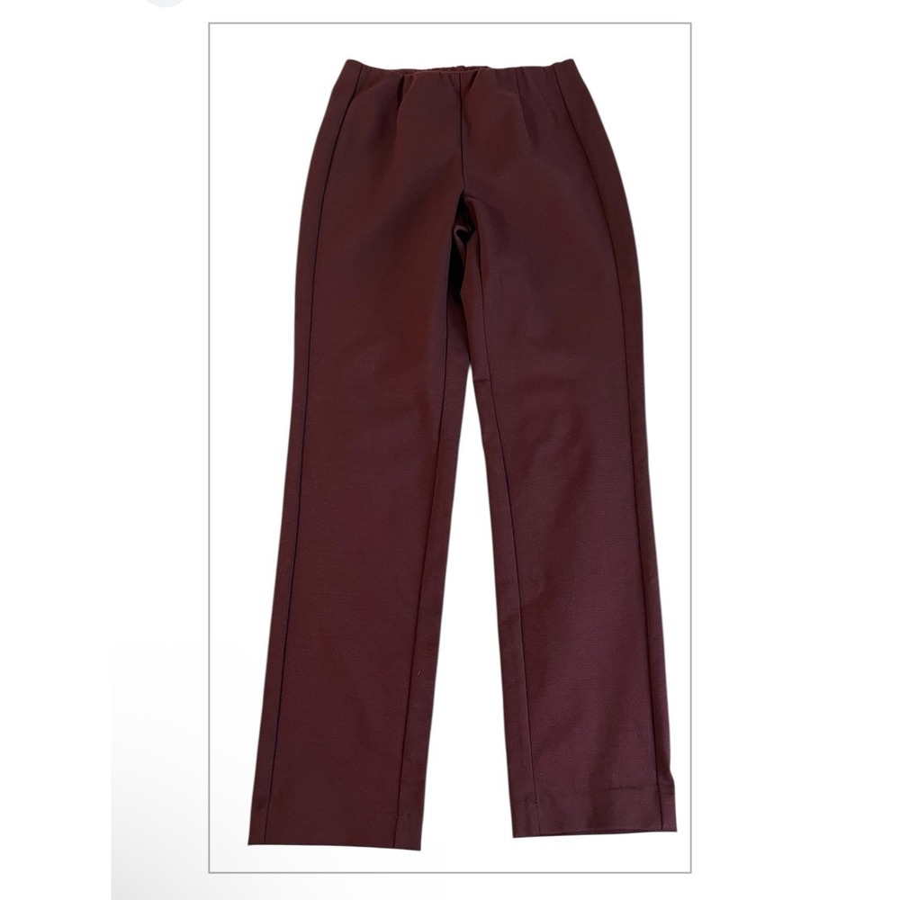 J Jill Ponte Slim Leg Pants Women's Red Pull On Sz XS NWOT